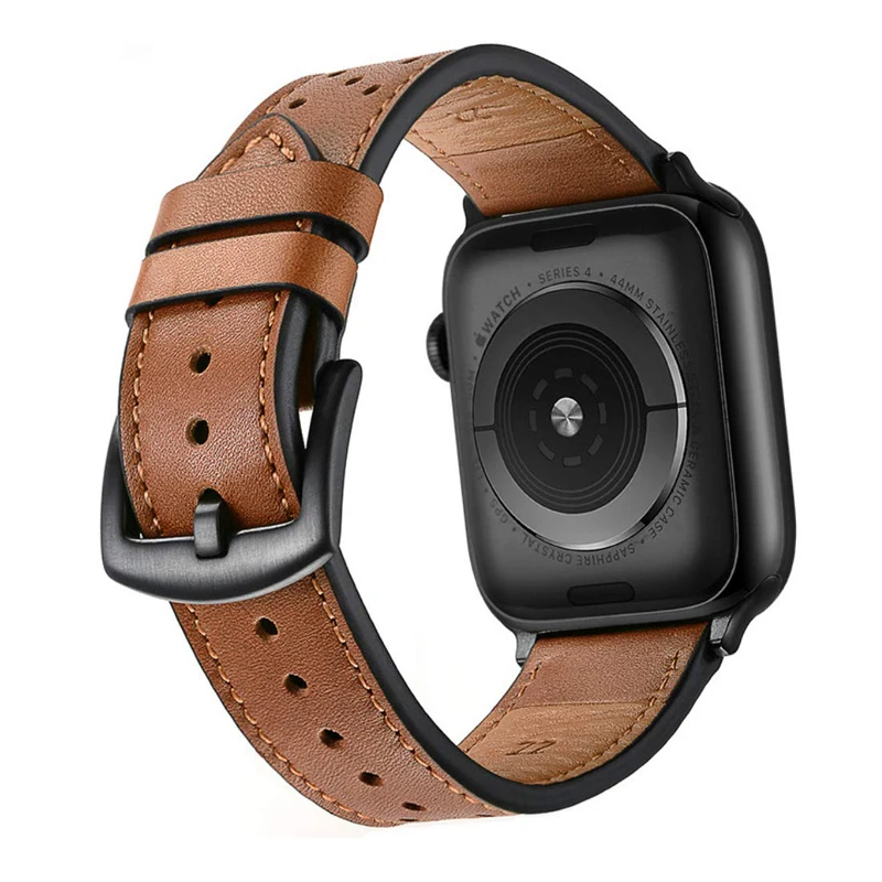 Genuine leather strap for apple watch band 42mm 38mm 44mm 40mm watchband for iwatch band series 5/4/3/2/1 bracelet Accessories