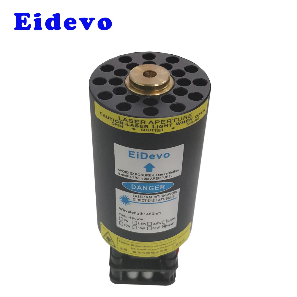 丸型レーザーモジュール,40W,450nm,12v,5a,dwm ttl,木材および金属用レーザー切断,CNC 3018用