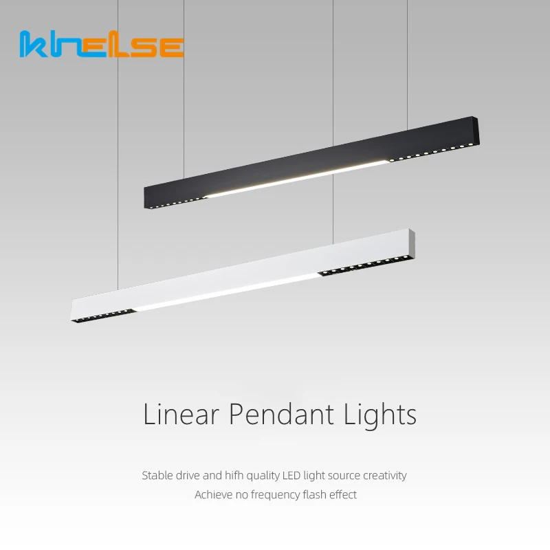 120cm Linear Bar Light LED Pendant Lamp Surface Mounted Ceiling Spotlight Long Line Strip Hanging Light Floodlight 30W 40W 45W