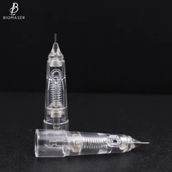 BIOMASER Stainless Cartridges Tattoo Needles Permanent Makeup Cartridge Needle For Shading Fog Eyebrow Lip 1RL Tattoo Machine
