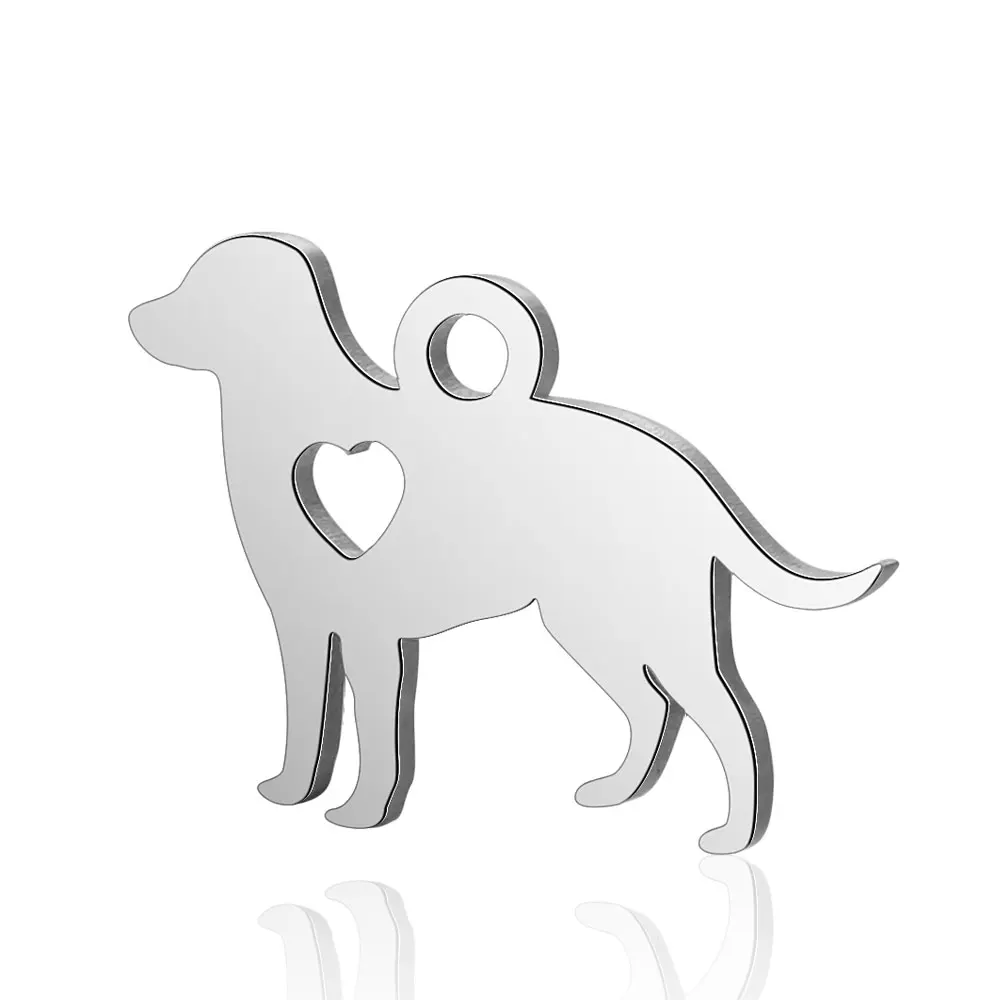 10pcs/lot diy dachshund dog cat paw stainless steel charm pendant wholesale elephant bone jewelry bracelet connector charms