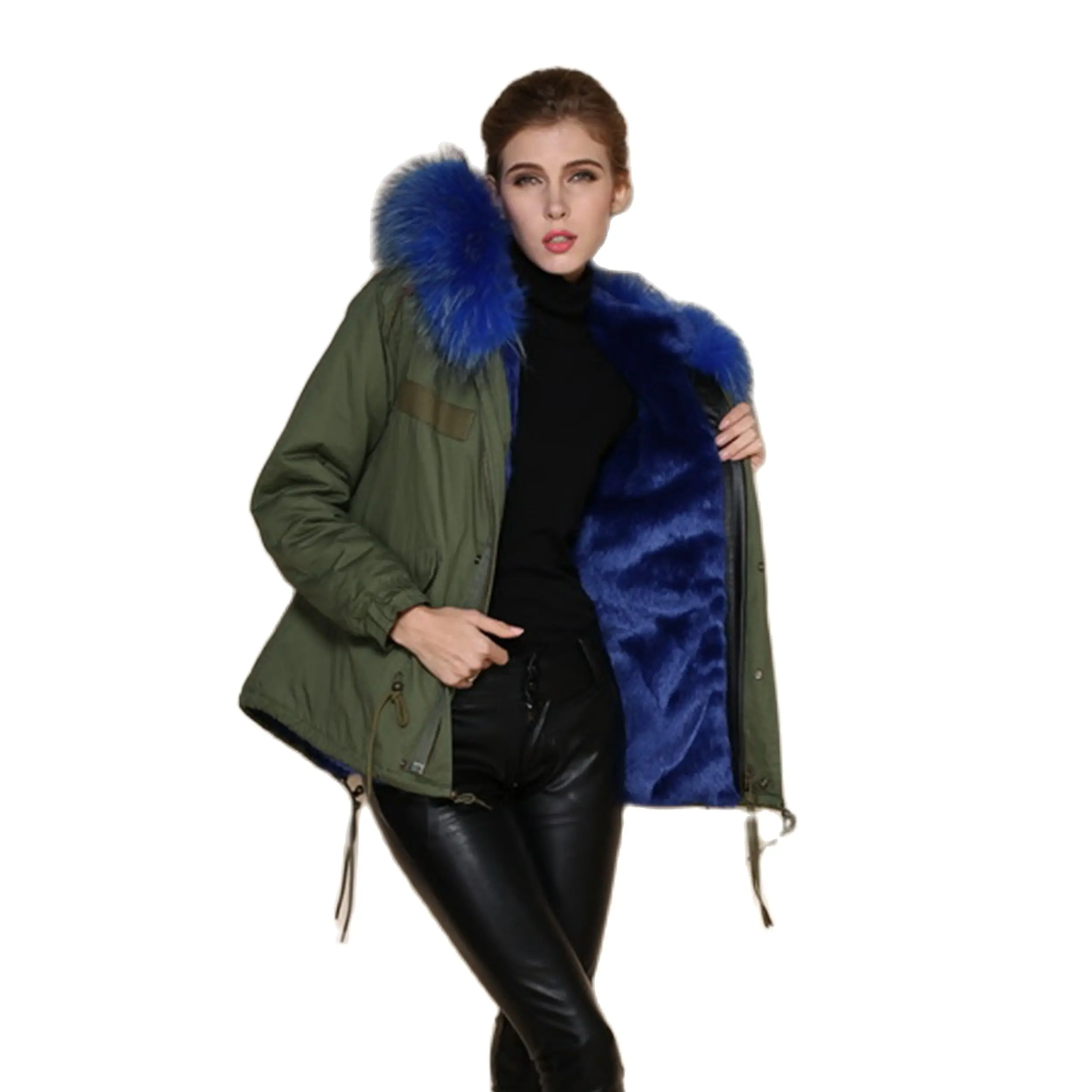 

Hot Sale Women's Faux Fur Winter Coat Jacket Various Color For Mrs,China Supplier Wholesale Price Cheap Collar Parka