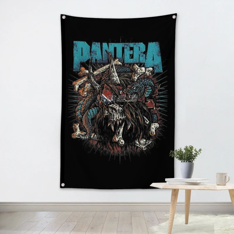 

Фотофон PANTERA rock постер музыкальной группы баннер с 4 отверстиями подвесные флаги 56x36 дюймов для игр бильярдный зал Декор для стены