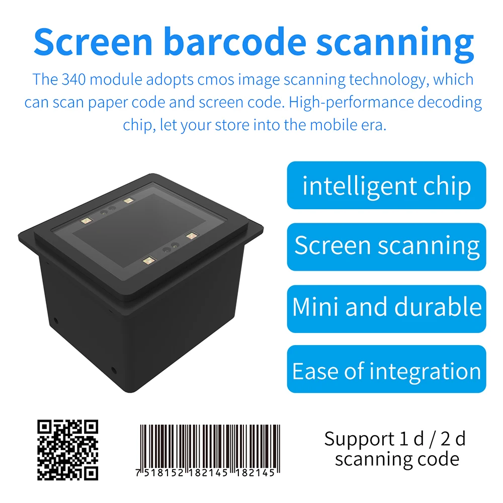 Imagem -03 - Incorporado Código qr Pdf417 Matriz de Dados Usb com Fio Leitor de Código de Barras Scanner de Código de Barras Usb 2d