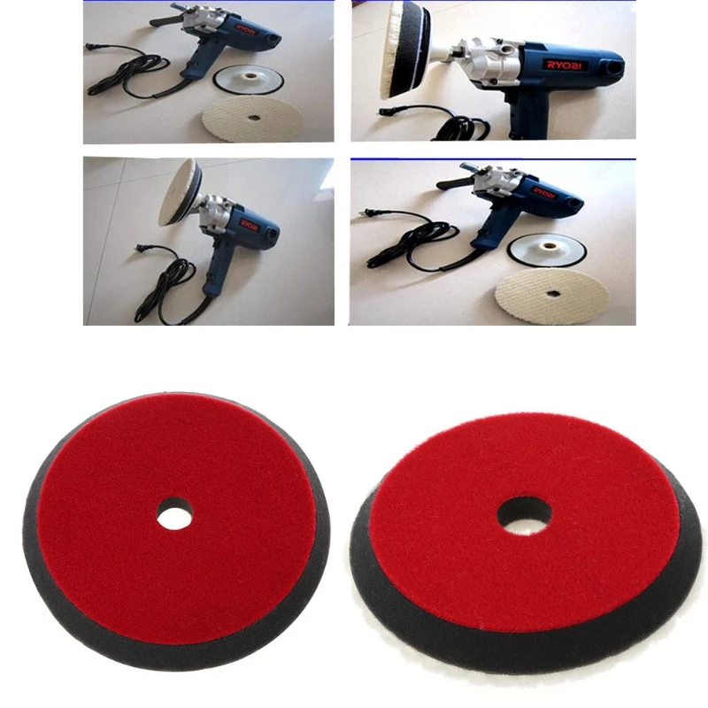 Wool polishing disc disk polish runner round 150mm for Car Auto Soft woolen Buffing wheel Pad 6 inch burnishing plate rag