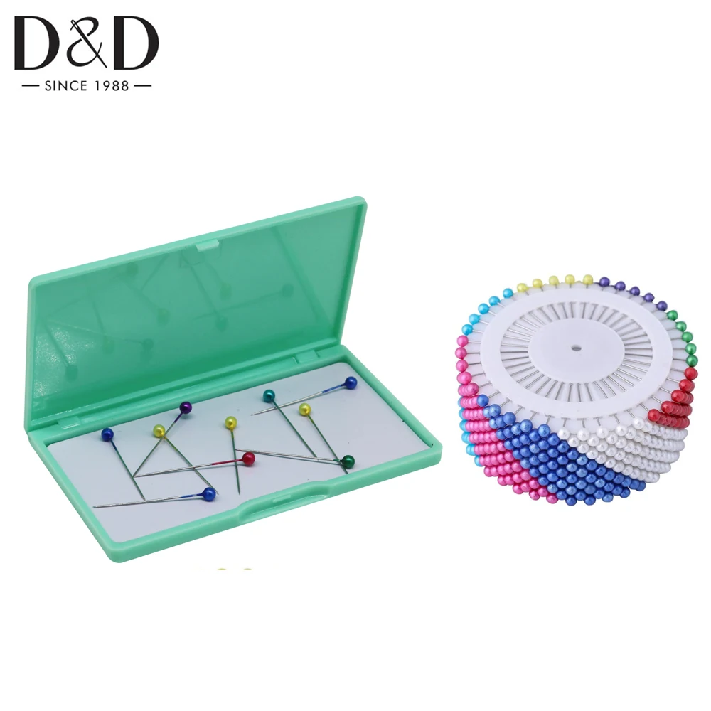 3 Color Magnetic Sewing Pincushion with 40 pcs Colorful Round Pearl Head Pins Sewing Quilting Pins Holder For Sewing Needles