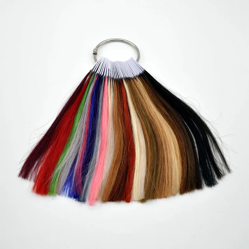 32 Colors Available 100% Real Remy Human Hair Color Ring color chart  for Hair extensions