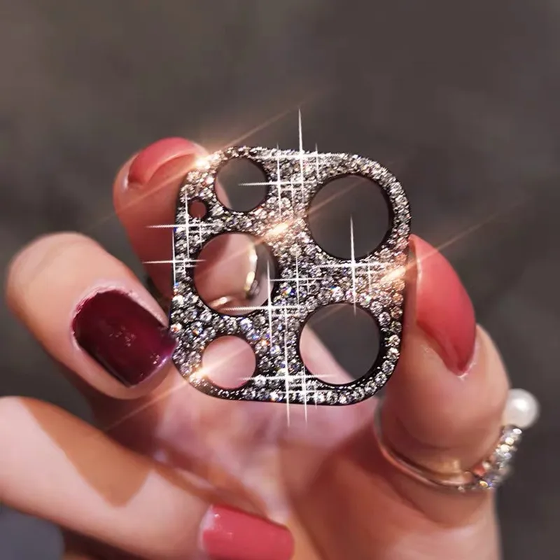 ダイヤモンドカメラレンズ保護フィルム用12プロマックスグリッタークリスタルlenプロテクターカバーiphone 11プロマックスガラスカバー