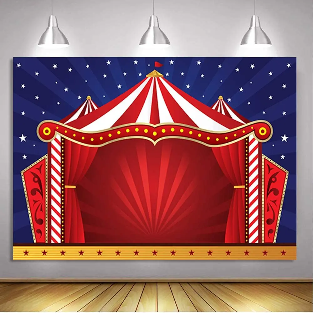 Photography Backdrops Circus Theater Jokes Clown Tent Banner For Birthday Party Bedroom Decorations Background Poster