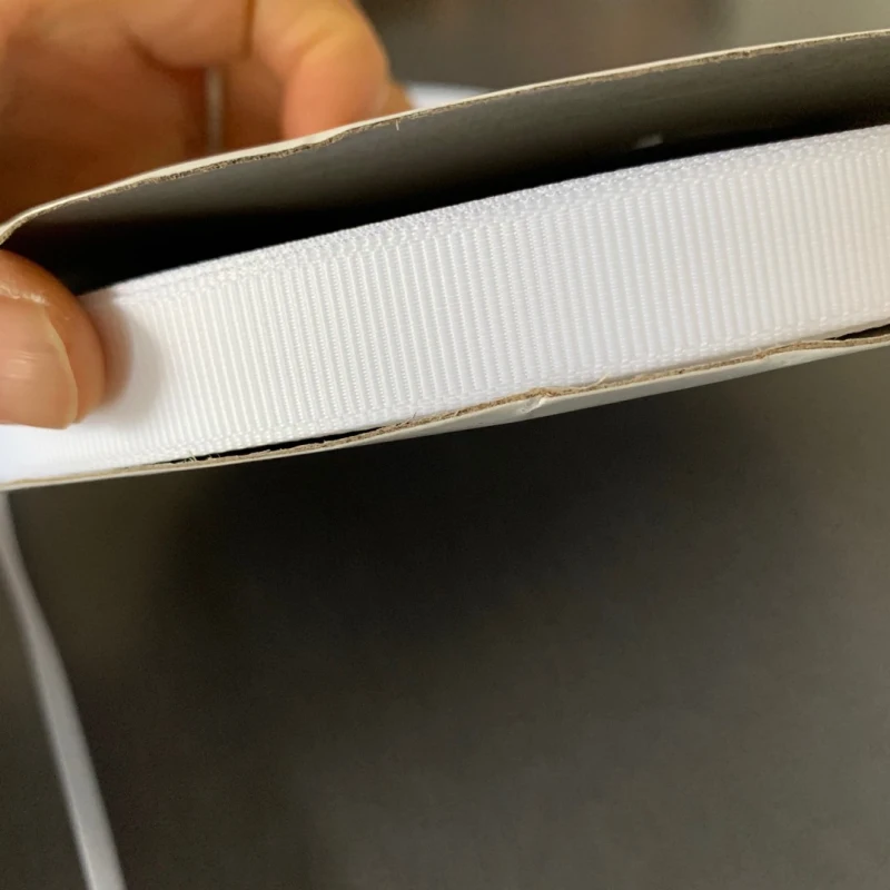 

2CM Bleached White Bright White Grosgrain Polyester Ribbon Tape