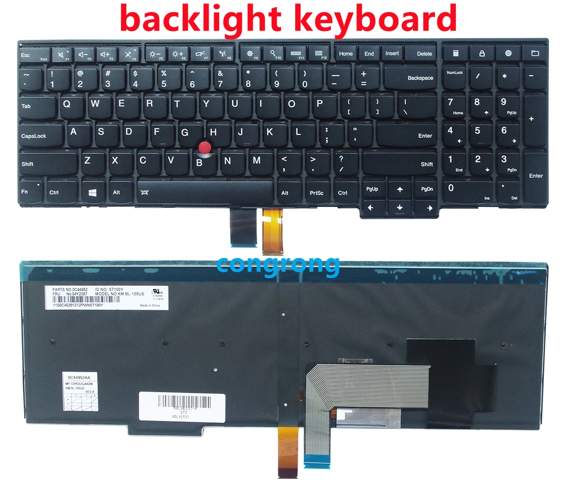 Backlight Laptop US keyboard for lenovo IBM Thinkpad E540 E545 E531 T540 T540P W540 W541 W550 series 04Y2426 English