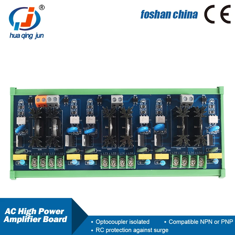 Huaqingjun 6-Channel High Power Output AC Amplifier Board No Contact Module for PLC