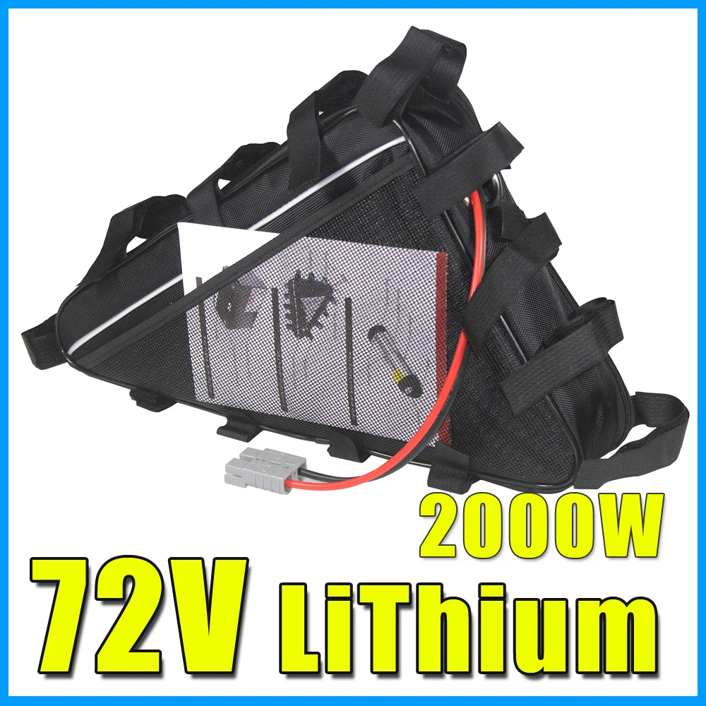 72V 30Ah 40Ah 1000W 2000W 3000W Triangle Bag Lithium Battery Pack for Electric Bicycle