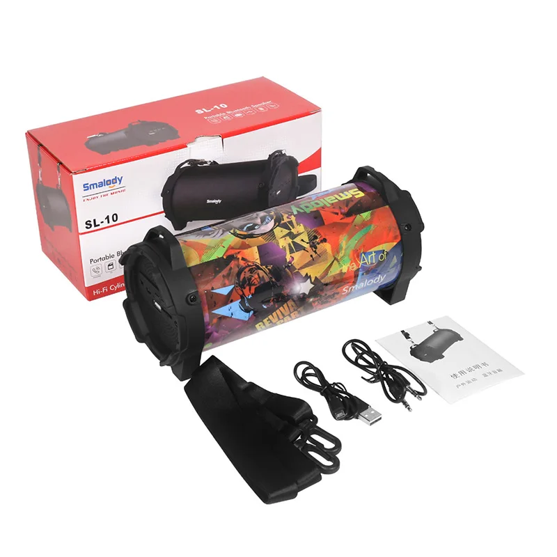 Colonne de caisson de basses Portable, haut-parleur de sport puissant sans fil, compatible Bluetooth, FM, lecteur Mp3 évolutif