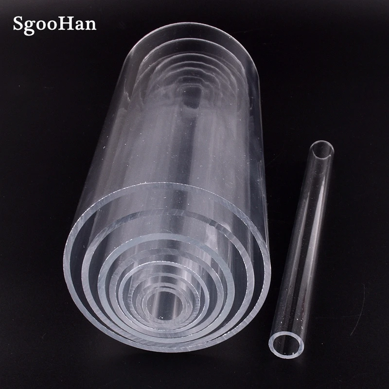 O.D 16~110mm Clear Plexiglass Acrylic Aquarium Fish Tank Pipe Home DIY Irrigation System PMMA Tube Water Supply Pipe Length 20cm