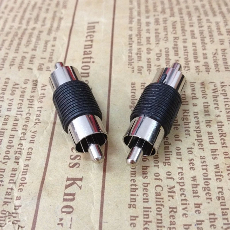 Enchufe de Audio para Monitor de Audio, extensor de conector de vídeo RCA macho a RCA Dual, alta fidelidad, 4 Uds.