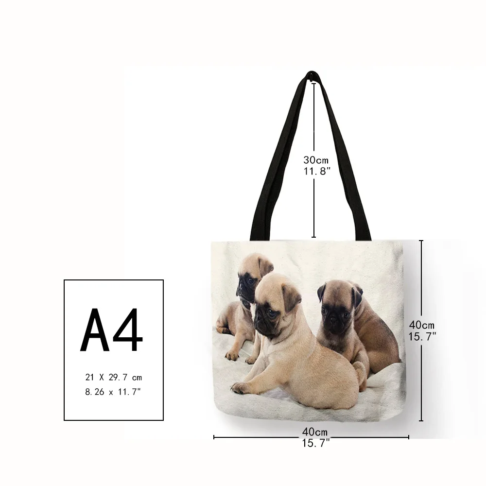 Cute Golden Retriever Print Tote Bag For Women Reusable Large Capacity shopping Bags Lady Tote Casual Shoulder Bags