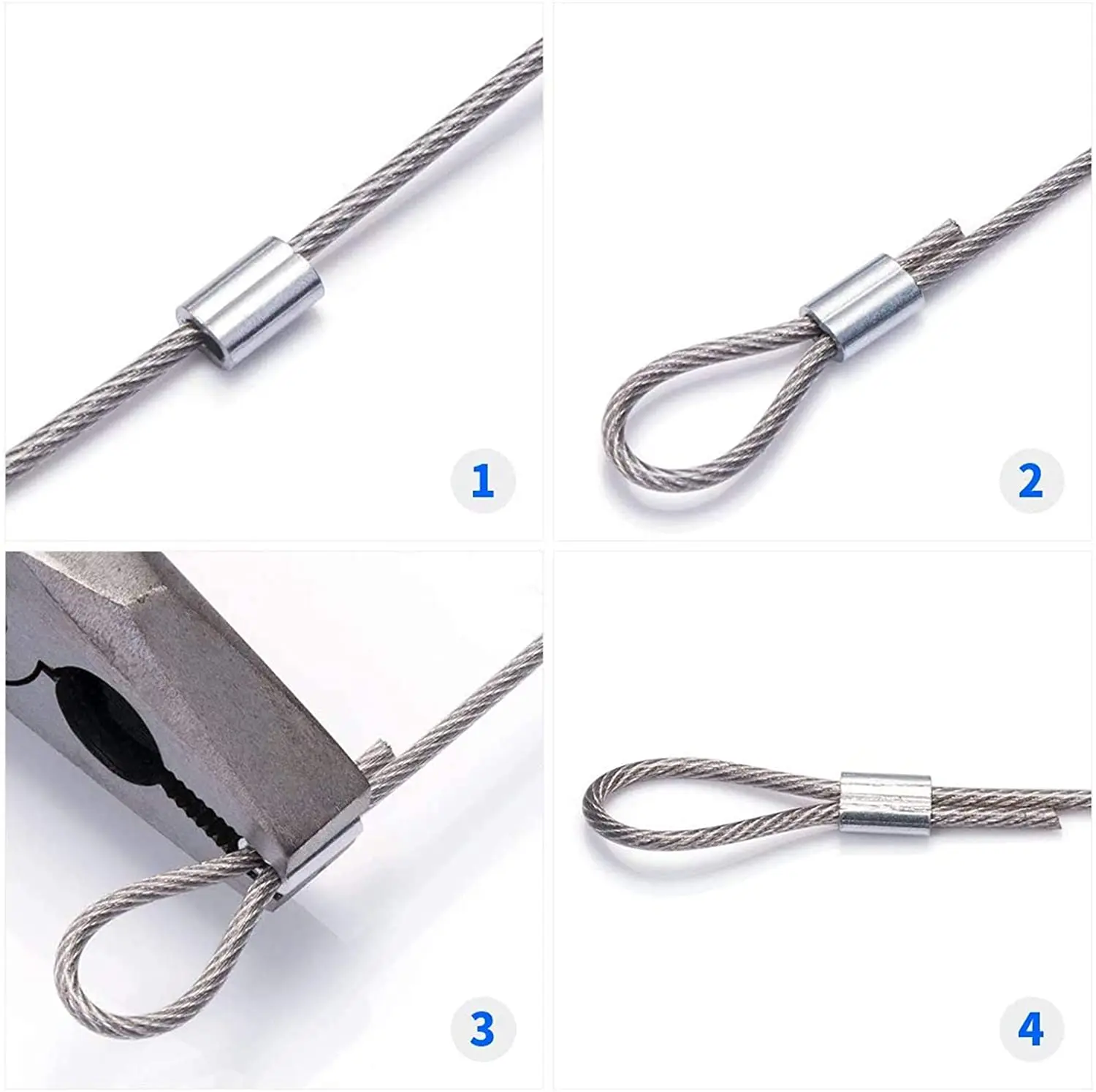 0.5mm-4mm, cavo in acciaio inossidabile 10-100m, cavo metallico, lenza morbida da pesca, imbracatura antiruggine di sollevamento