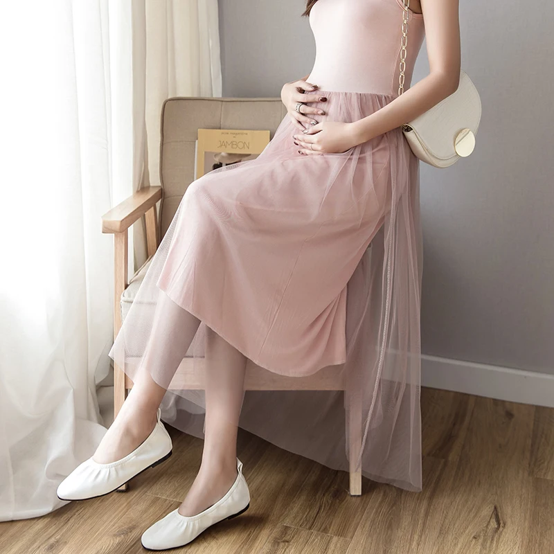 2023 Maternity Dress for Pregnant Women Clothes Sleeveless Loose Pregnancy Dresses Clothing Gravida Wear Summer