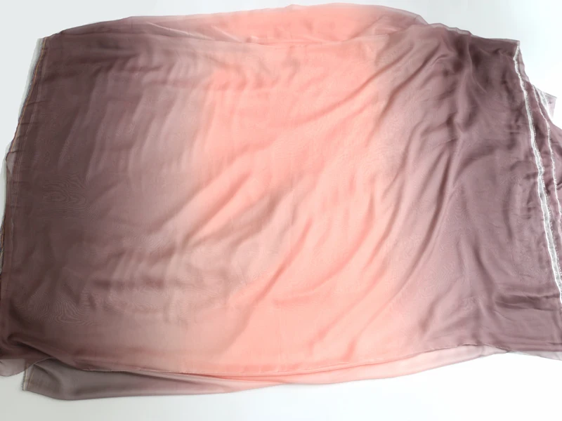 Ombre Chiffon 58'' breit nach Meter 30D Farbverlauf Chiffon transparenter Stoff Tanzschal Hochzeitsdekorationen transparent – Detail 11