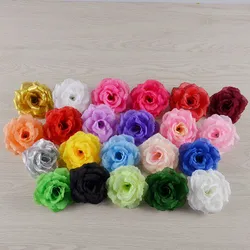 Artificial Silk Rose Flower Heads, Wedding Arch Wall Flower, Bouquet Decoration, DIY Accessories, 22Colors, 8cm, 300Pcs