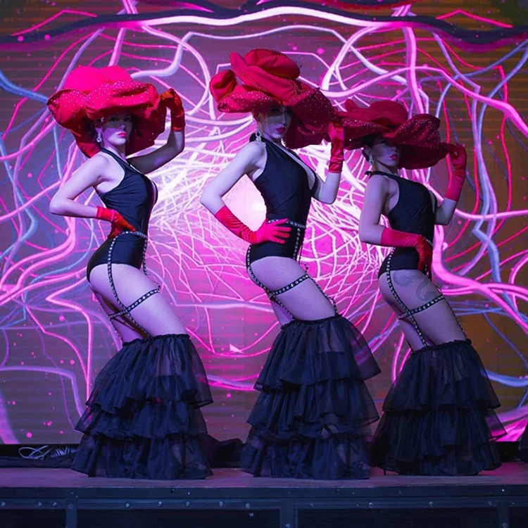 

Высококачественные костюмы Gogo на день Святого Валентина, женские сексуальные преувеличенные розы, костюм для ночного клуба, сценический танцевальный костюм