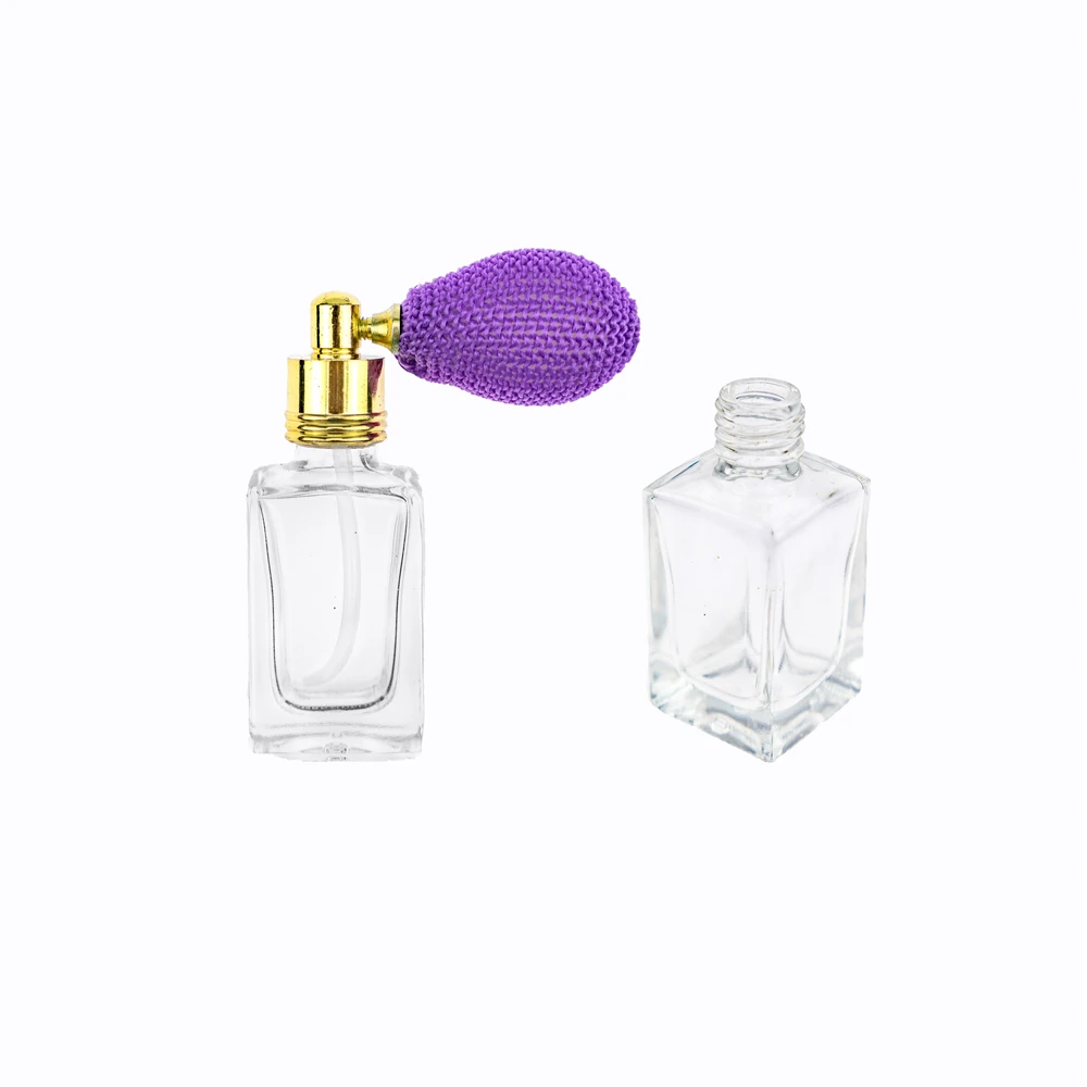 Mini Flat Rectangle Portable Glass Perfume Nebulizer Bottles 10ml Empty Vaporizer Cosmetics Bottle with Atomizer Refillable 5pc