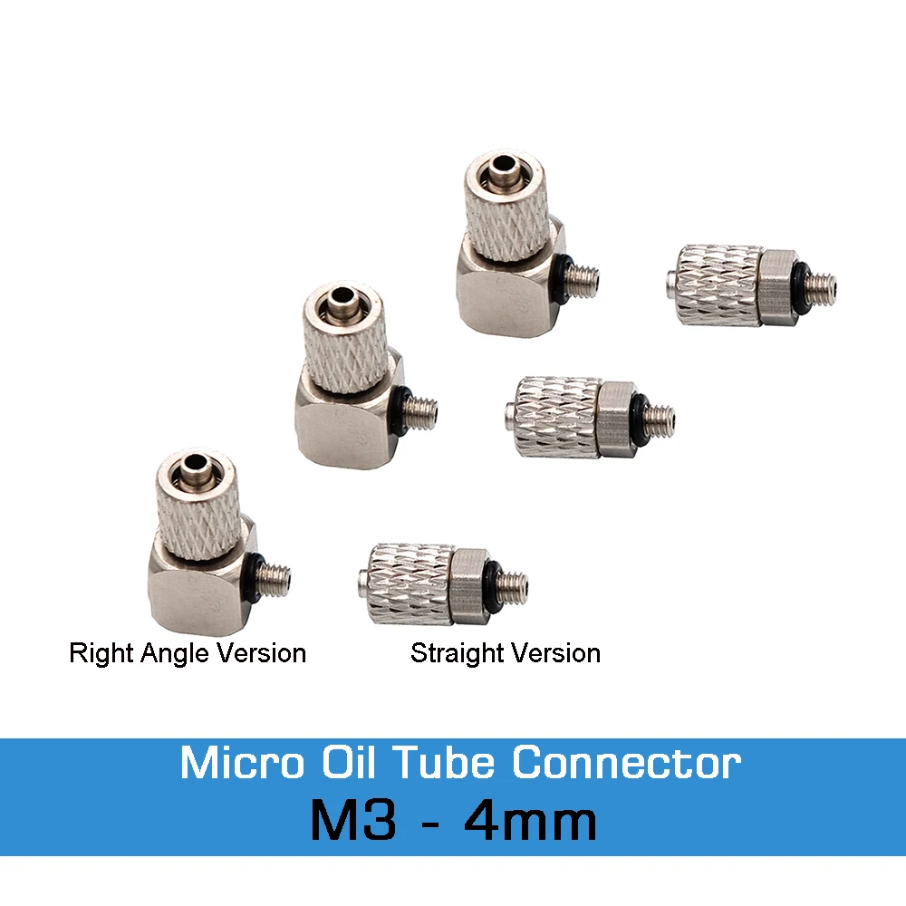 Micro Oil Tube Connecotr for Hydraulic And Telescopic Boom 1:14 RC Excavator Trailer Car Parts M3 to 4mm