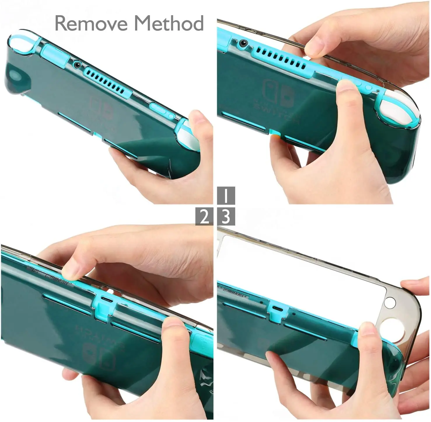 Mooroer-funda protectora de pantalla Compatible con Nintendo Switch Lite, carcasa protectora completa para Nintendo Switch Lite