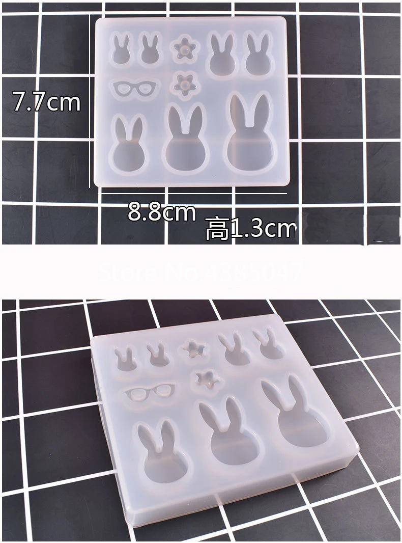 1PC Cat Rabbit DIY Necklace Jewelry Mold Pendants Crystal Scale Jewelry Resin Molds for Jewelry Making Tool