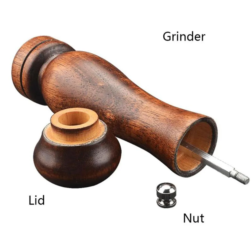 Salt and Pepper Mill, Wood Pepper Shakers with Strong Adjustable Ceramic Grinder with Spare Ceramic Rotor - Kitchen Accessories