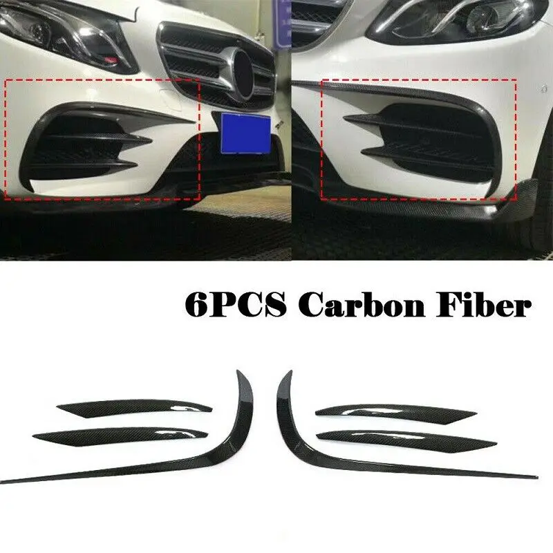 

Carbon Fiber Front Canard Bumper Splitter Fit For Mercedes-benz E Class W213 2016 +