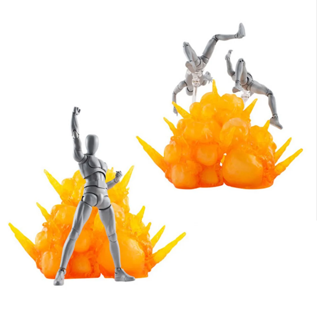 3Pcs Smoke Scene Model Explosive Effect Solid Decoration for Gundam Model