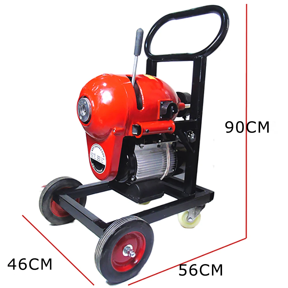 220V High-power Pipe Dredging Machine Household Electric Sewer Toilet Blockage Dredging Tool with 20 meter springs 3000W