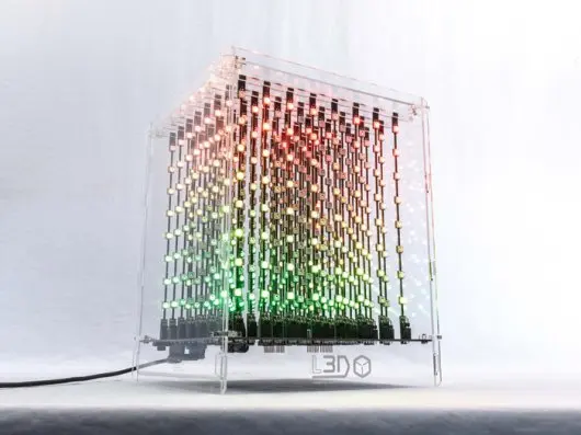 Free shipping Make for  L3D Cube 8x8x8 Full Color Kit Full Color Light cube No need for welding