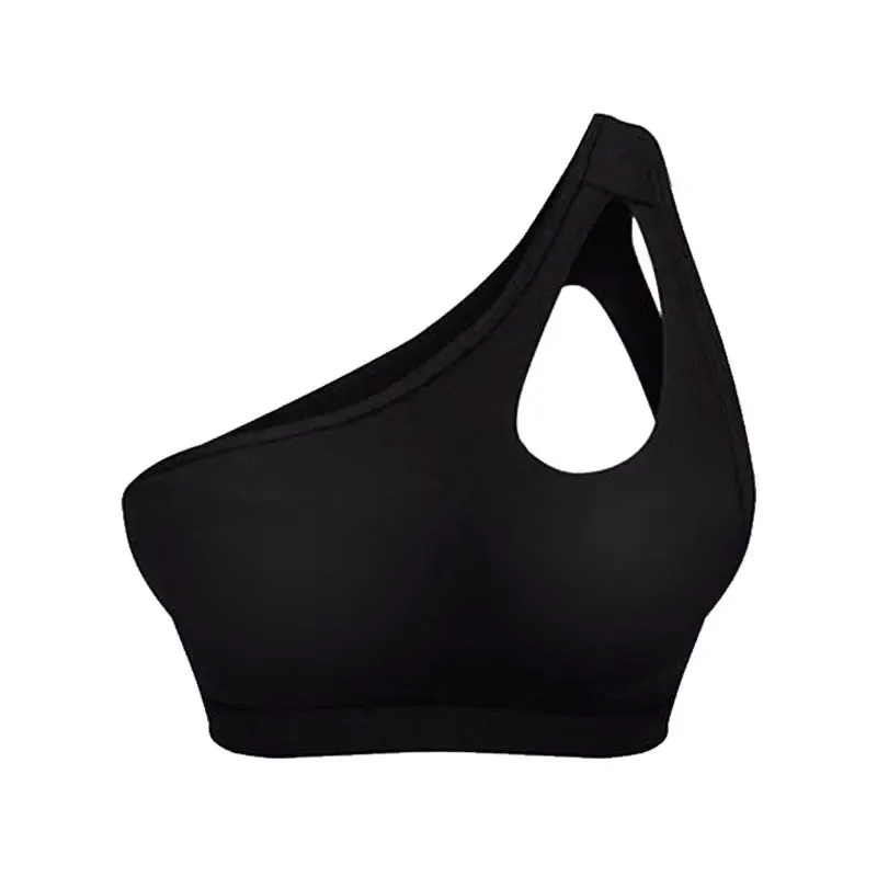 Fitness sportowy damski biustonosz damski bielizna z wypełniaczem krótkie bluzki damski Push Up Solid Cross Back Yoga bieganie trening gimnastyczny