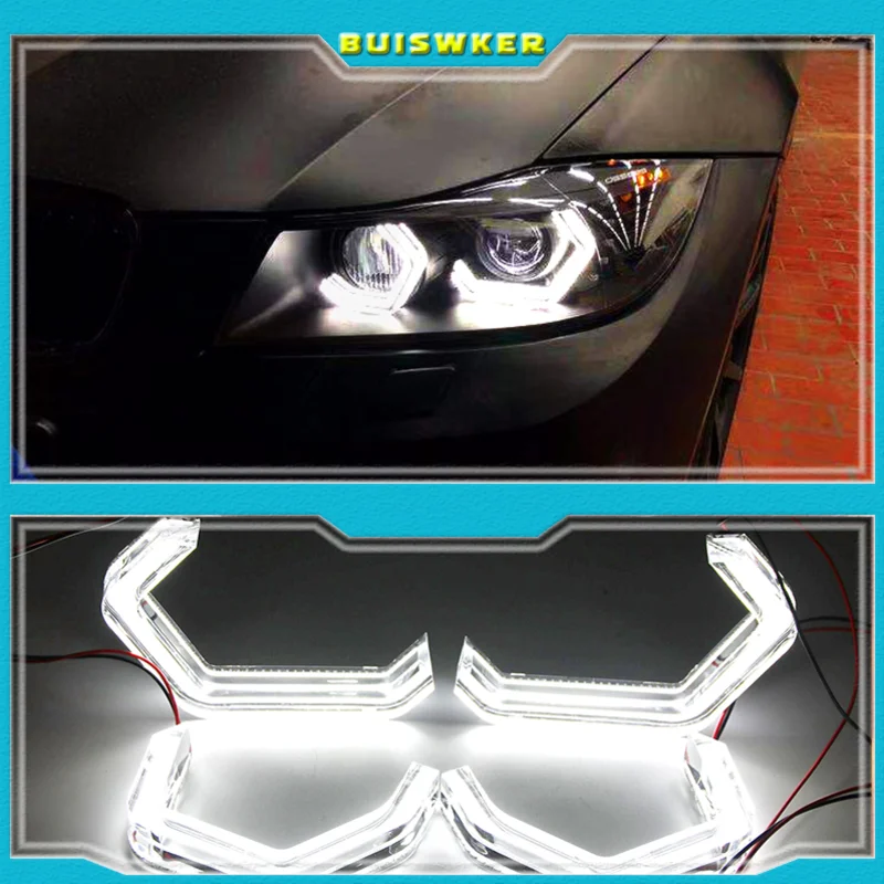 

4Pcs M4 Iconic Style LED Crystal Angel Eye Kit Eyes Kits For BMW X3 E83 F25 X5 E70 F15 F85 X6 E71 E72 Z4 E85 E86 E89