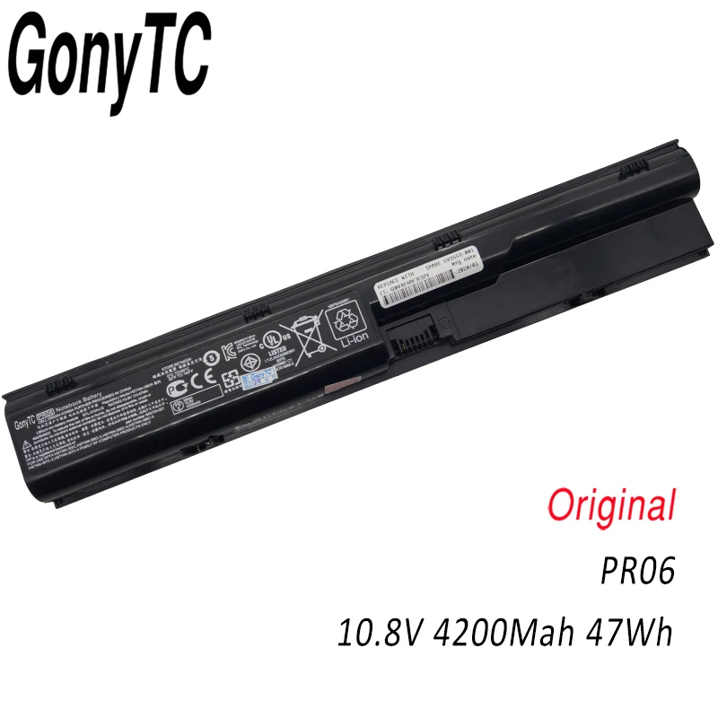 PR06-batería Original para portátil, para HP ProBook 4330s, 4430s, 4431s, 4530S, 4331s, 4535s, 4435s, 4436s, 4440s, 4441s, 4540s, HSTNN-I02C