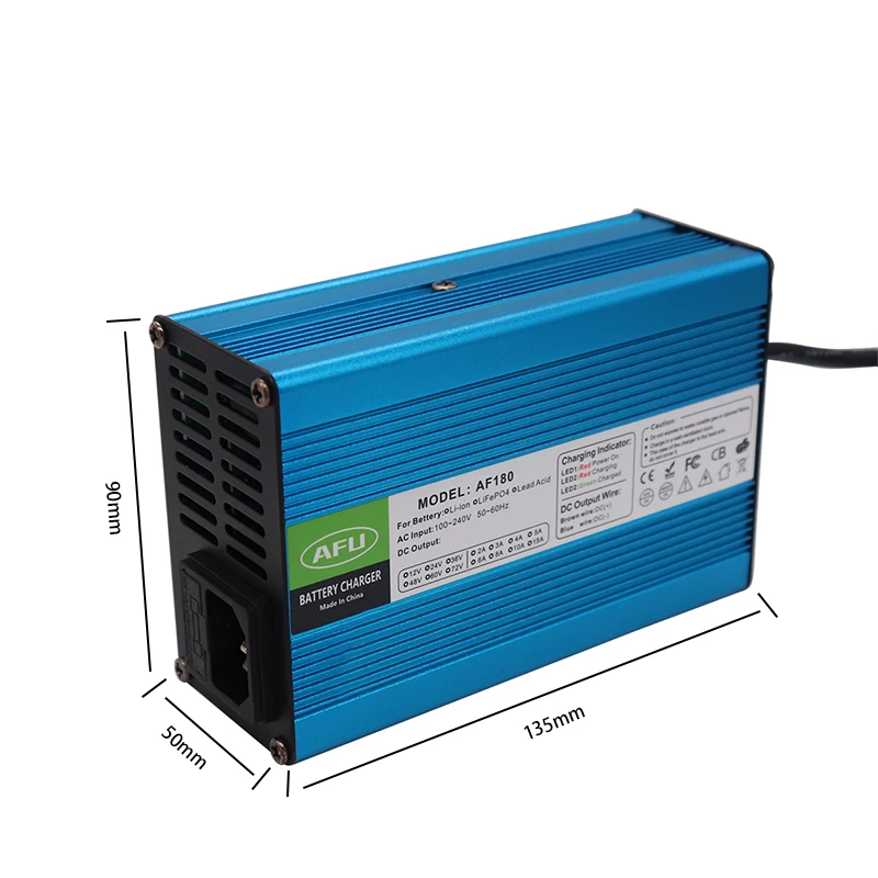 58,4V 3A LiFePO4 Batterie-Smart-Ladegerät für 16S 48V mit Lüfter Batteriepack-Ladegerät – Detail 2