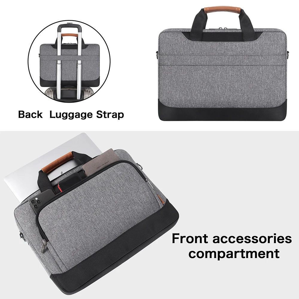 Water-resistant Laptop Sleeve With Shoulder Strap For 15.6\