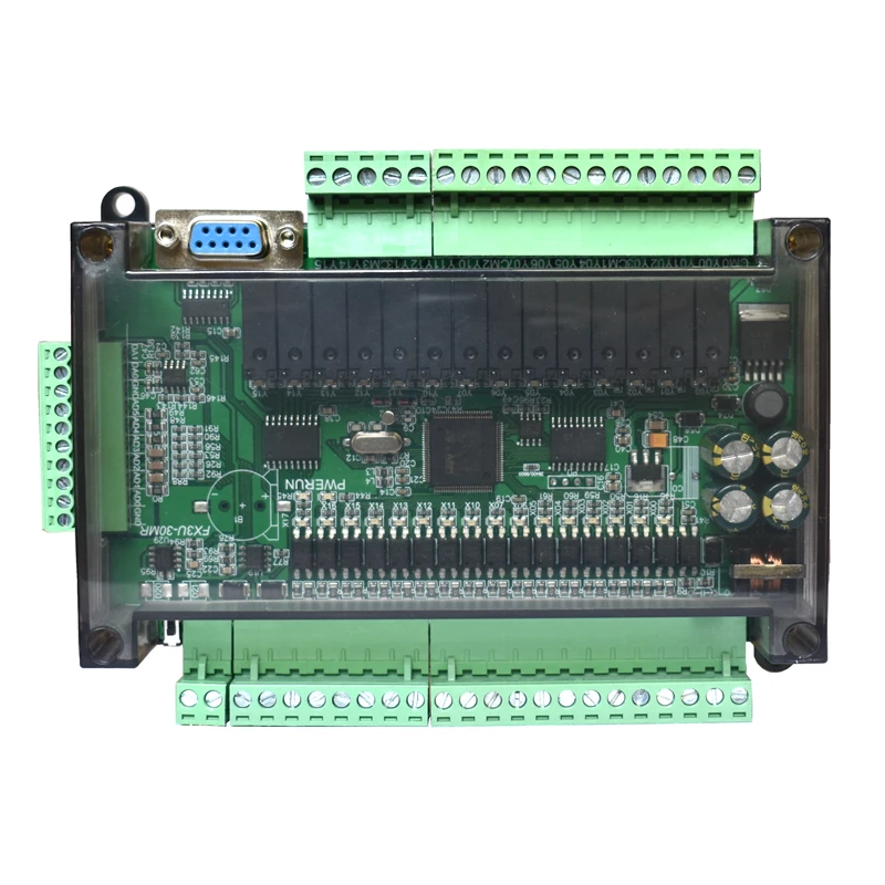 PLC fx3u-30mr industrial control board simple programmable controller type support RS232/RS485 communication add CAN/485/clock