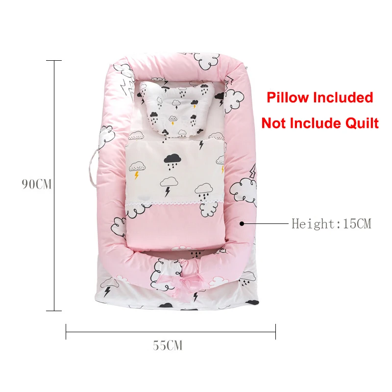 Baby Crib Portable Anti-pressure Infant Travel Nest Bed Foldable Bionic Bed for Newborns Baby Bed Bassinet Bumper Baby Playpen