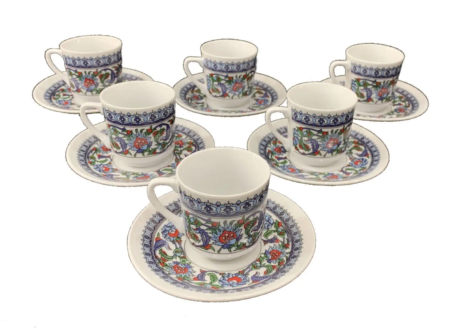 DOLBOVI TOPKAPI HANDMADE PROCESSING PORCELAIN coffee FİNCAN KIT ODR5075G mug кружка coffee cup cup