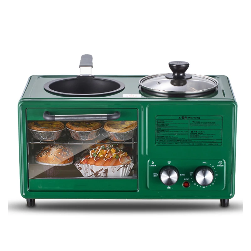 New Type Mini Breakfast Machine Small Electric Oven, Deep-Fried And Steamed Four-In-One Non-Stick Breakfast Machine