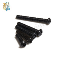 50/100Pcs M1 1.2 M1.4 M1.7 M2 M2.5 M3 M4 PM Black Pan Head Screws Round Machine Screws Computer Teeth Hardened