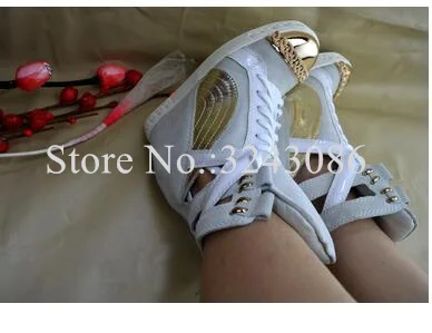 Fashion Metal Toe Decor Woman Wedge Shoes Sneakers New Lady 8cm Increasing Heel Casual Shoes Sexy Female Platform Ankle Boots