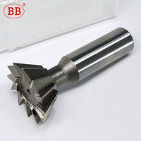 BB Dovetail Cutter HSS 45 55 60 Degree Dovetail Slot End Mill High Speed Steel Metal Cutting Tool 8mm 16mm 25mm