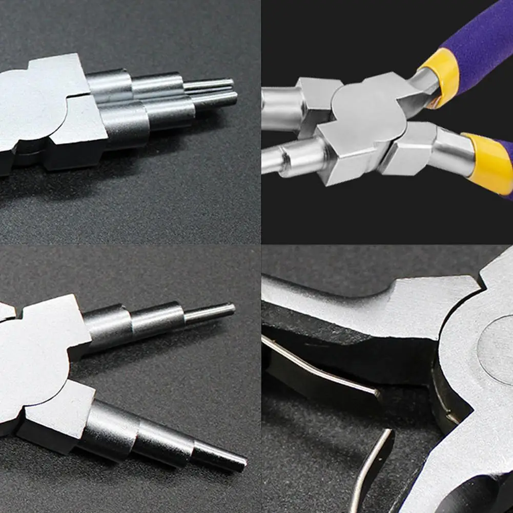 6-in-1 Pliers بها بنفسك أداة مجوهرات كماشة مكافحة الصدأ دليل لف النمذجة كماشة مجوهرات صنع المجوهرات أدوات اليد العمل كماشة