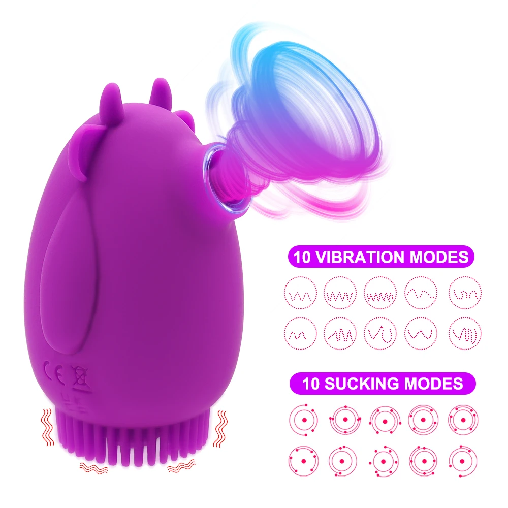 Cute Bull-Shaped Clit Sucking Vibrator Blowjob Oral Nipple Clitoris Stimulator Sex Toys for Adults 18 Women Masturbator Products