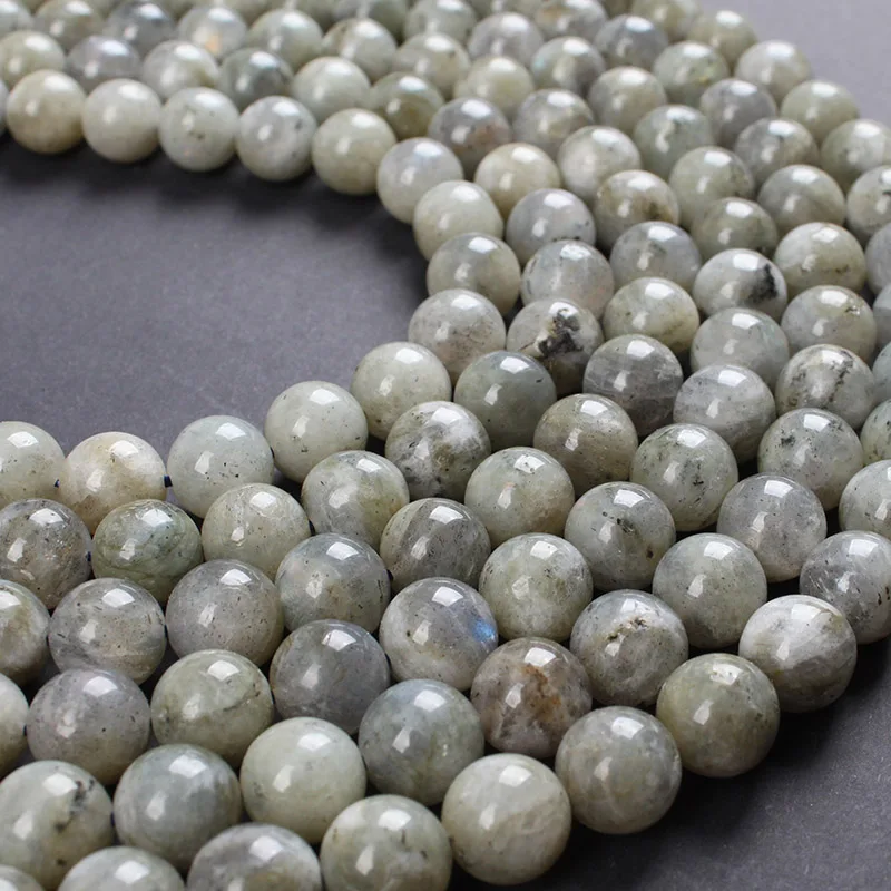 

Natural Stone Beads AB Gray Labradorite Stone Spectrolite Round Loose Beads 4 6 8 10 12mm For Bracelets Necklace Jewelry Making